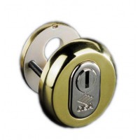 06460-51 Ροζέτα Ατσάλινη Στρογγυλή Αφαλού Κίτρινη Γυαλιστερό {G.K}