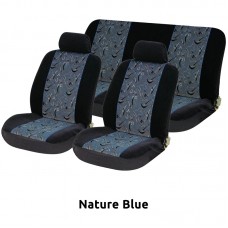 ΚΑΛΥΜΜΑΤΑ ΣΕΤ Α&#8217; ΠΟΙΟΤΗΤΑ VELOUR-JACQUARD 6 ΤΜΧ - Nature Blue