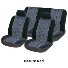 ΚΑΛΥΜΜΑΤΑ ΣΕΤ Α&#8217; ΠΟΙΟΤΗΤΑ VELOUR-JACQUARD 6 ΤΜΧ - Nature Red