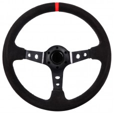 ΤΙΜΟΝΙ ΒΑΘΥ SUEDE ΒΑΘΥΚΩΝΟ 35cm - ΜΑΥΡΟ/ΚΟΚΚΙΝΟ