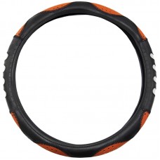 ΚΑΛΥΜΜΑ ΤΙΜΟΝΙΟΥ ΣΙΤΑ &#8211; 38 CM ΔΕΡΜΑΤΙΝΗ - ΜΑΥΡΟ/ΚΑΦΕ