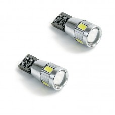 ΛΑΜΠΕΣ 6 LED T10 Wedge-CANBUS 12V 2 ΤΜΧ - ΑΣΠΡΟ