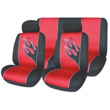 ΚΑΛΥΜΜΑΤΑ ΣΕΤ X-RACING FLAME 6 ΤΜΧ - ΜΑΥΡΟ/ΚΟΚΚΙΝΟ