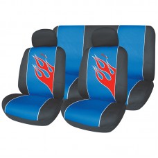 ΚΑΛΥΜΜΑΤΑ ΣΕΤ X-RACING FLAME 6 ΤΜΧ - ΜΑΥΡΟ/ΜΠΛΕ