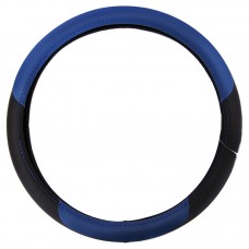 ΚΑΛΥΜΜΑΤΑ ΤΙΜΟΝΙΟΥ ΔΕΡΜΑ ΔΙΧΡΩΜΑ 38cm - ΜΑΥΡΟ/ΜΠΛΕ