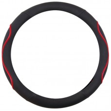 ΚΑΛΥΜΜΑ ΤΙΜΟΝΙΟΥ WAVY 38cm - ΜΑΥΡΟ/ΚΟΚΚΙΝΟ