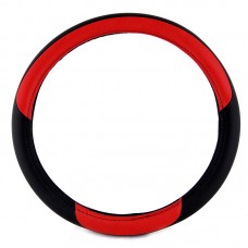 ΚΑΛΥΜΜΑ ΤΙΜΟΝΙΟΥ 39cm ΔΕΡΜΑ - ΜΑΥΡΟ/ΚΟΚΚΙΝΟ