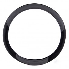 ΚΑΛΥΜΜΑ ΤΙΜΟΝΙΟΥ 39cm ΔΕΡΜΑ - ΜΑΥΡΟ/ΓΚΡΙ